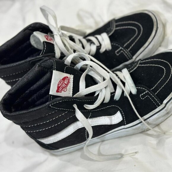 SUPER CLEAN GENUINE Vans Filmore High OFF THE WALL BLACK SUEDE SHOES - Picture 2 of 3